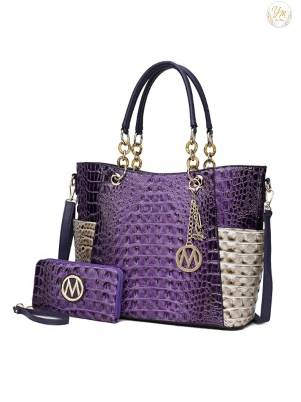 Tote Bag for Women Handbag Set with Wallet Top-Handle Vegan Leather Purse